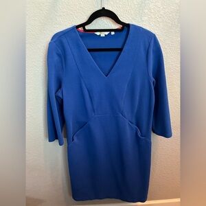Boden
12 US Regular
Bronte Ottoman Blue V-Neck Dress
3/4-sleeve w/pockets